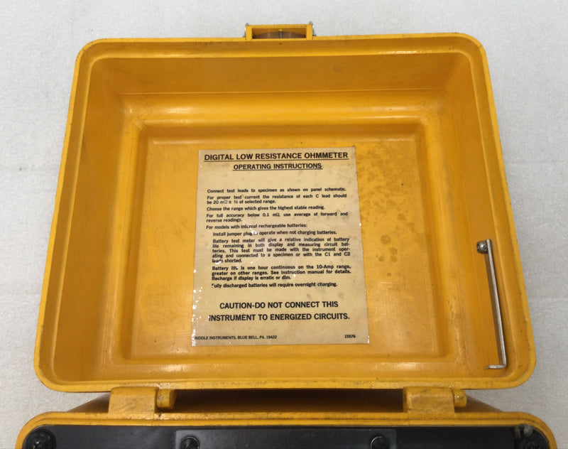 Biddle 247000-8 10 Amp DLRO Digital Low Resistance Ohmeter