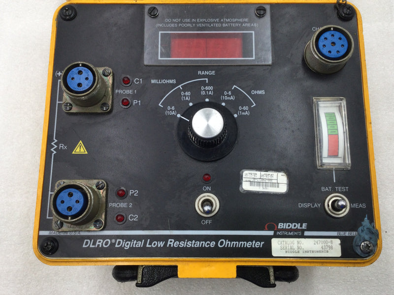 Biddle 247000-8 10 Amp DLRO Digital Low Resistance Ohmeter