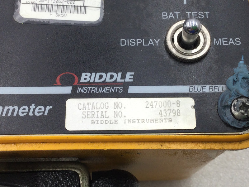 Biddle 247000-8 10 Amp DLRO Digital Low Resistance Ohmeter