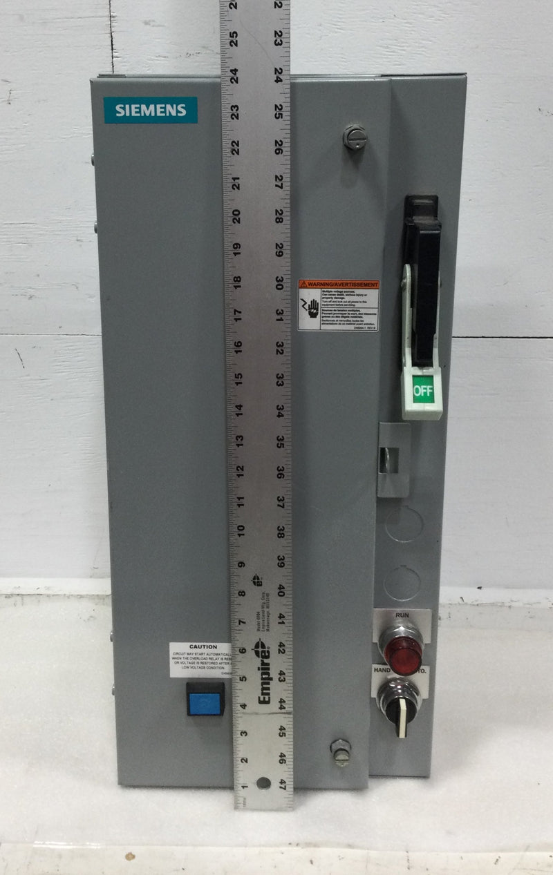 Siemens 17CSD92BF10 Class 17/18 Three Phase Combination Magnetic Start