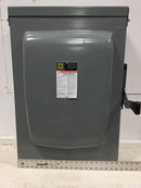 Square D D325NR 400 Amp 240 VAC Fusible 3 Phase Outdoor Safety Switch Nema 3R Rated