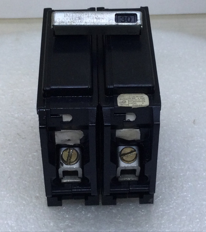 GTE/Sylvania BQ2C030 30 Amp 2 Pole 120/240V Circuit Breaker - Cosmetic Flaw