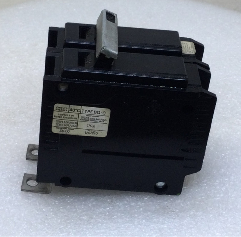 GTE/Sylvania BQ2C030 30 Amp 2 Pole 120/240V Circuit Breaker - Cosmetic Flaw