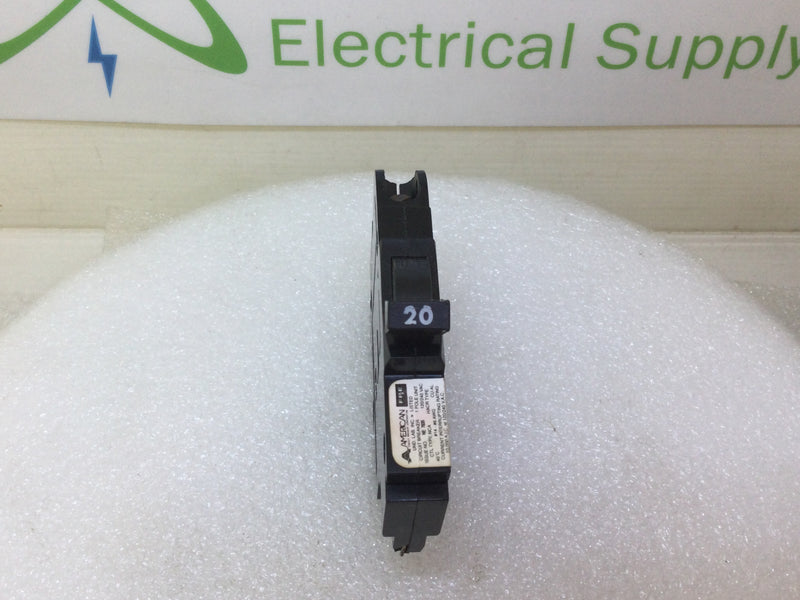 American Brand NC120 20 Amp 1 Pole Thin Circuit Breaker - Cosmetic Flaw