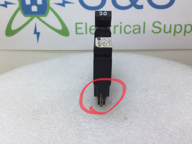American Brand NC120 20 Amp 1 Pole Thin Circuit Breaker - Cosmetic Flaw