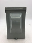 Eaton DPB222R 60 Amp 2 Pole 240V HVAC Disconnect Enclosure 9" x 5 1/2"