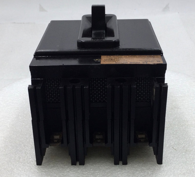 Federal Pacific NE231100 100 Amp 3 Pole 120/240V Circuit Breaker - Cosmetic Flaw