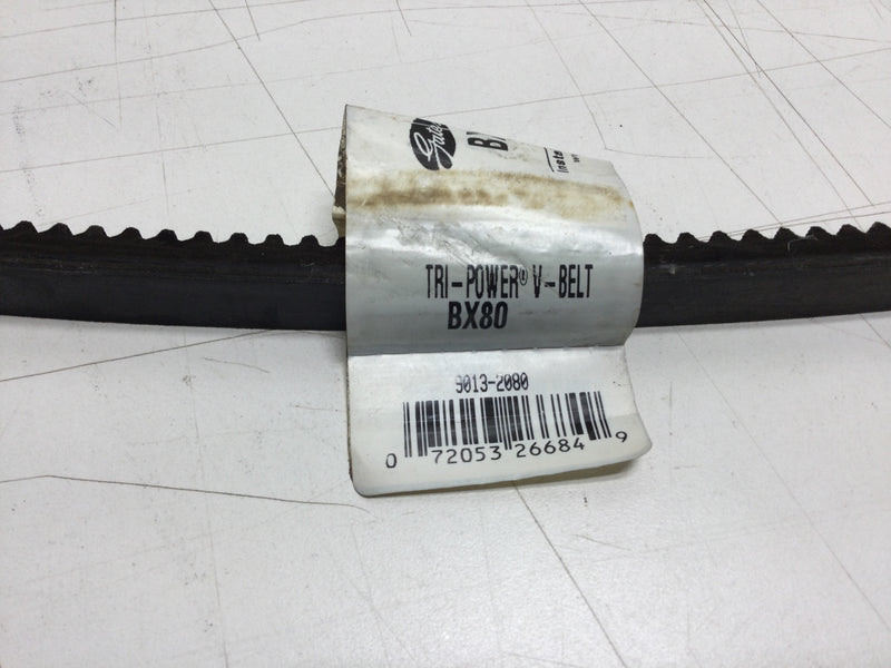 Gates BX80 9013-2080 Tri-Power Accessory Cogged V-Belt 83" Outside Length