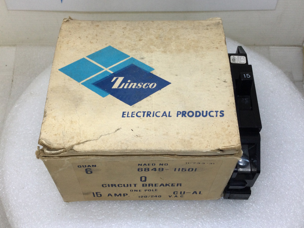 JFAピンバッチ GTE Sylvania/Zinsco/Challenger/T&B Q115 15 Amp 1 Pole 120/240V Circuit