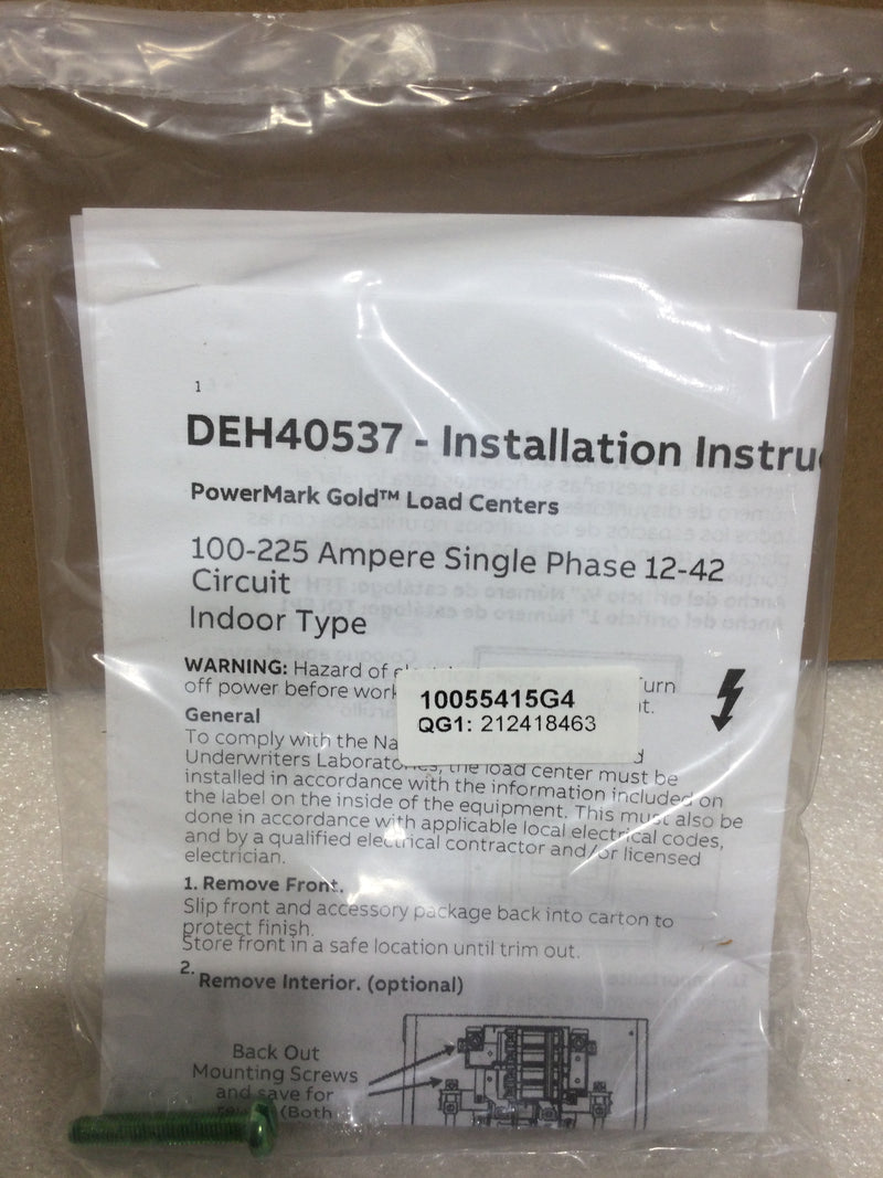 GE TLM2412CCUG1K 125 Amp 24 Space 120/240V Indoor Main Lug Load Center