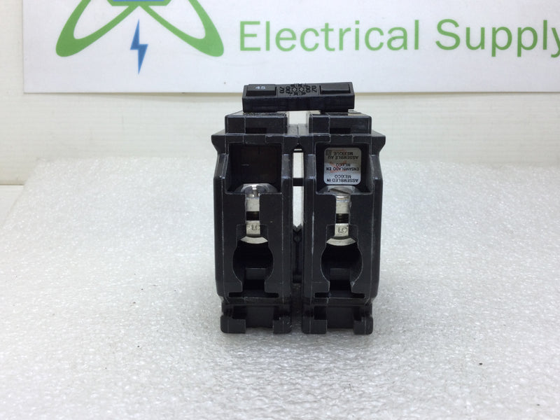 Square D HOM245 45 Amp 2 Pole 120/240V Circuit Breaker - Yellow Sticker