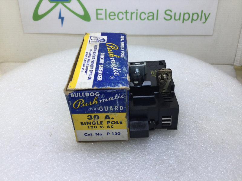 ITE/Pushmatic Bulldog P130 30 Amp 1 Pole 120/240V Circuit Breaker w/Screws