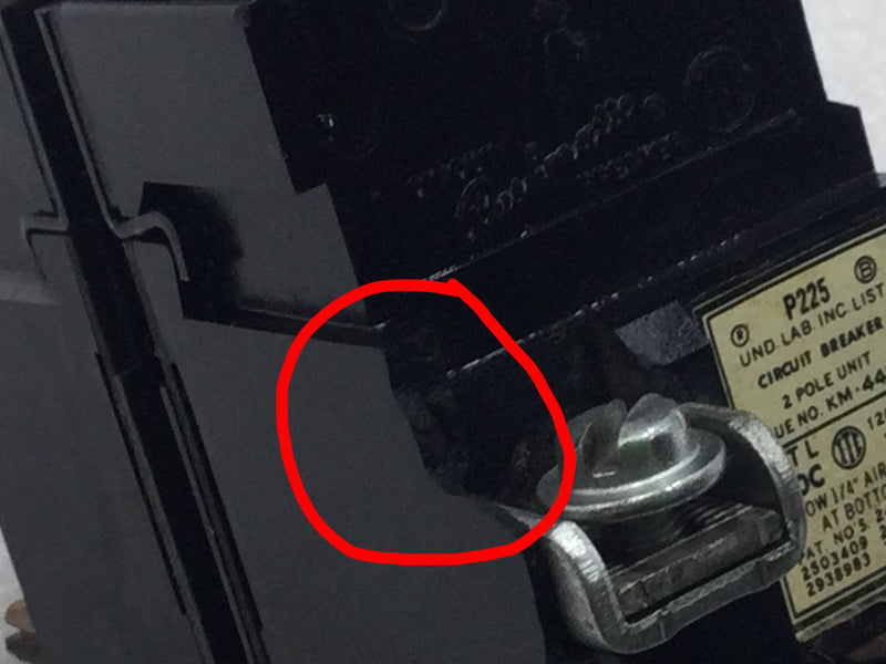Pushmatic/Bulldog P225/31225 25 Amp 2 pole 240V Circuit Breaker - Cosmetic Flaw