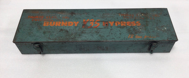 Burndy Y35 Hypress Cable Crimper 12 Ton Press 24 3/4" x 7 1/2"