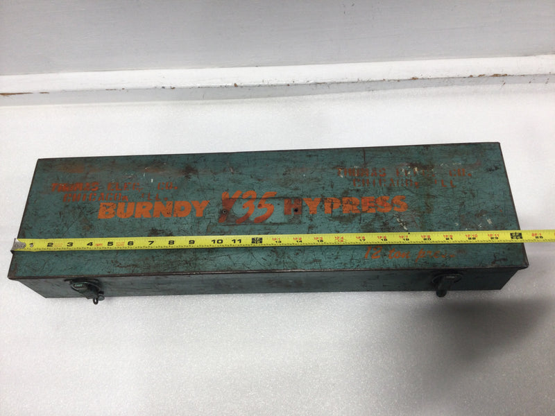 Burndy Y35 Hypress Cable Crimper 12 Ton Press 24 3/4" x 7 1/2"