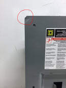 Square D FA100F 100 Amp 600VAC Type 1 Series E02 Circuit Breaker Enclosure