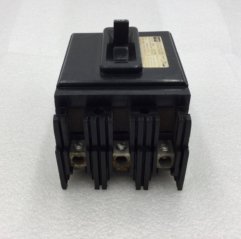 FPE/Federal Pacific NEF431040 40 Amp 3 Pole 480V Circuit Breaker