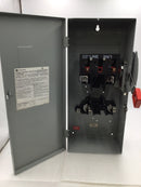 General Electric TH3223 100 Amp 2 Pole 1PH 3W 120/240V Fusible HD Safety Switch