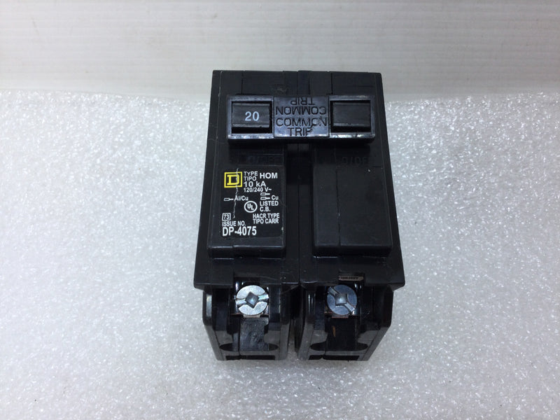 Square D HOM220 20 Amp Two-Pole Homeline Circuit Breaker