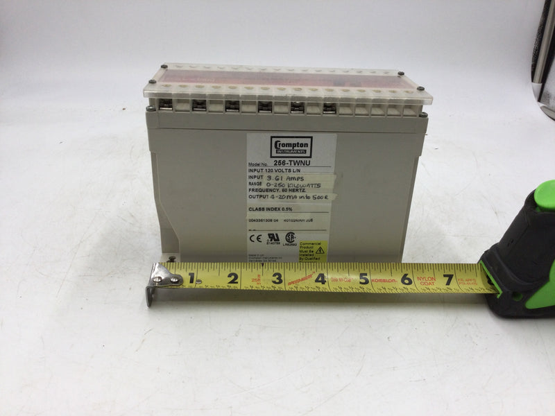 Crompton 256-TWNU 3-Phase 4-Wire Unbalanced Load Watt Transducer with Star Connected 120V 3.61 Amp 60Hz