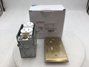 Enerlites FBox 975507-C-F 20 Amp Single Gang Duplex Floor Outlet Box - Brass