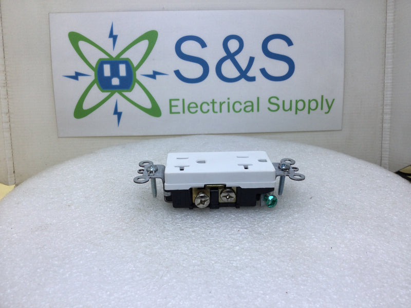 Legrand 26342-W 20 Amp 125 VAC Specification Grade Duplex Receptacle White