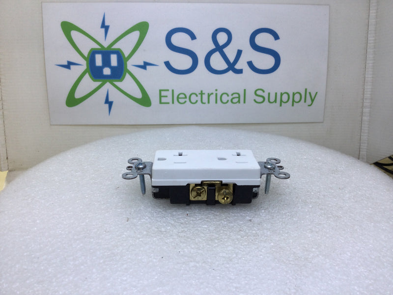 Legrand 26342-W 20 Amp 125 VAC Specification Grade Duplex Receptacle White