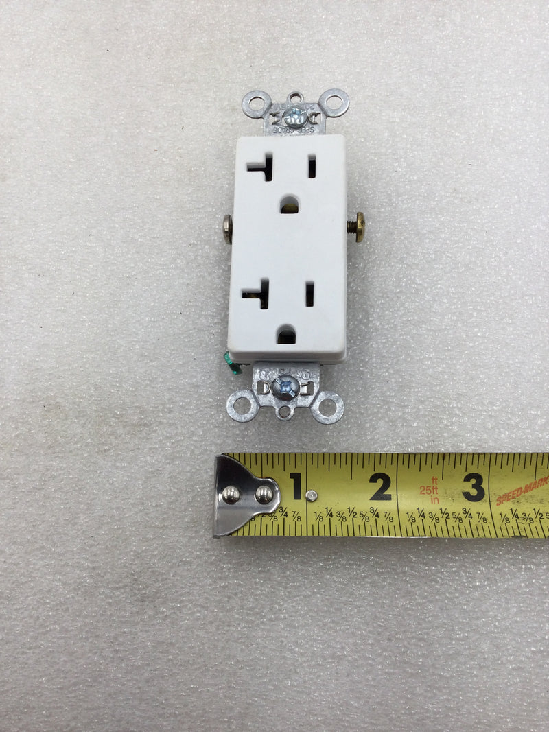 Legrand 26342-W 20 Amp 125 VAC Specification Grade Duplex Receptacle White