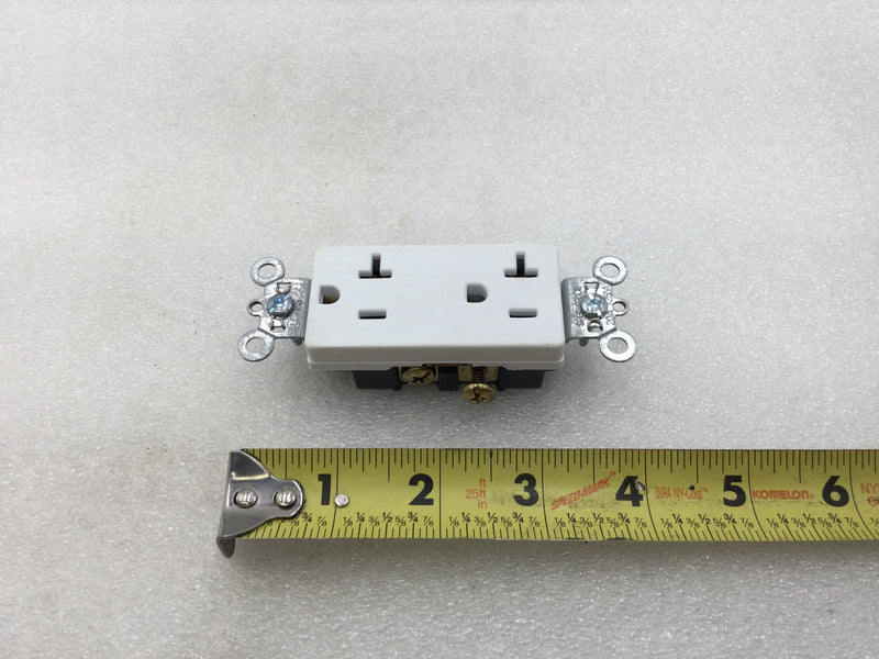 Legrand 26342-W 20 Amp 125 VAC Specification Grade Duplex Receptacle White