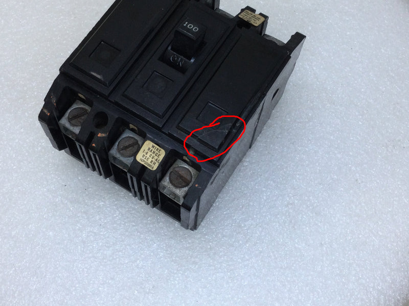 Westinghouse HQCA3100 100 Amp 3 Pole 240V Quicklag Type HQCA Circuit Breaker