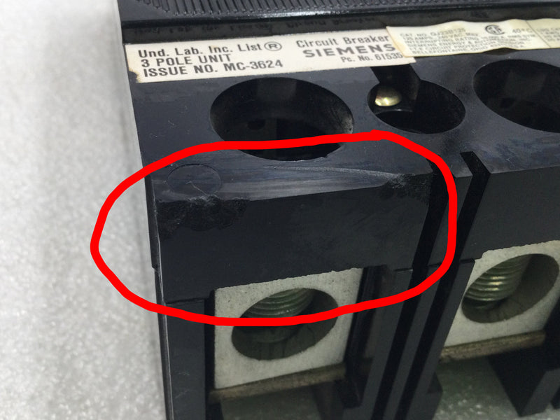 Disjoncteur SIEMENS QJ23B125 - 125A 240V 3 Pôles - Occasion Fonctionnel