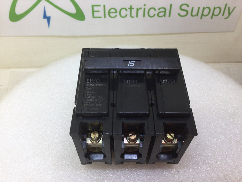 Challenger C315 15 Amp 3 Pole 120/240V Circuit Breaker - Cosmetic Flaw