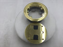 Hubbell RF406BR Trade Select Brass Floor Box Trim w/ Brown Duplex Receptacle