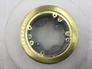 Hubbell RF406BR Trade Select Brass Floor Box Trim w/ Brown Duplex Receptacle
