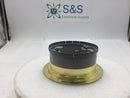 Hubbell RF406BR Trade Select Brass Floor Box Trim w/ Brown Duplex Receptacle