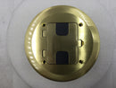 Hubbell RF406BR Trade Select Brass Floor Box Trim w/ Brown Duplex Receptacle