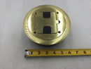 Hubbell RF406BR Trade Select Brass Floor Box Trim w/ Brown Duplex Receptacle