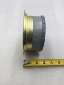 Hubbell RF406BR Trade Select Brass Floor Box Trim w/ Brown Duplex Receptacle