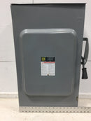 Square D General Duty Safety Disconnect Switch 200 Amp 240 VAC 3 Phase Nema 3R Non-Fused 60 HP Max