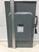 Square D General Duty Safety Disconnect Switch 200 Amp 240 VAC 3 Phase Nema 3R Non-Fused 60 HP Max
