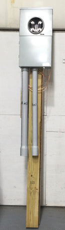 Meter Power Pole with Eaton MBT48B200BTS/FPCL 200A-UG 200 Amp 1 Phase 120/240V Temp Power Pole