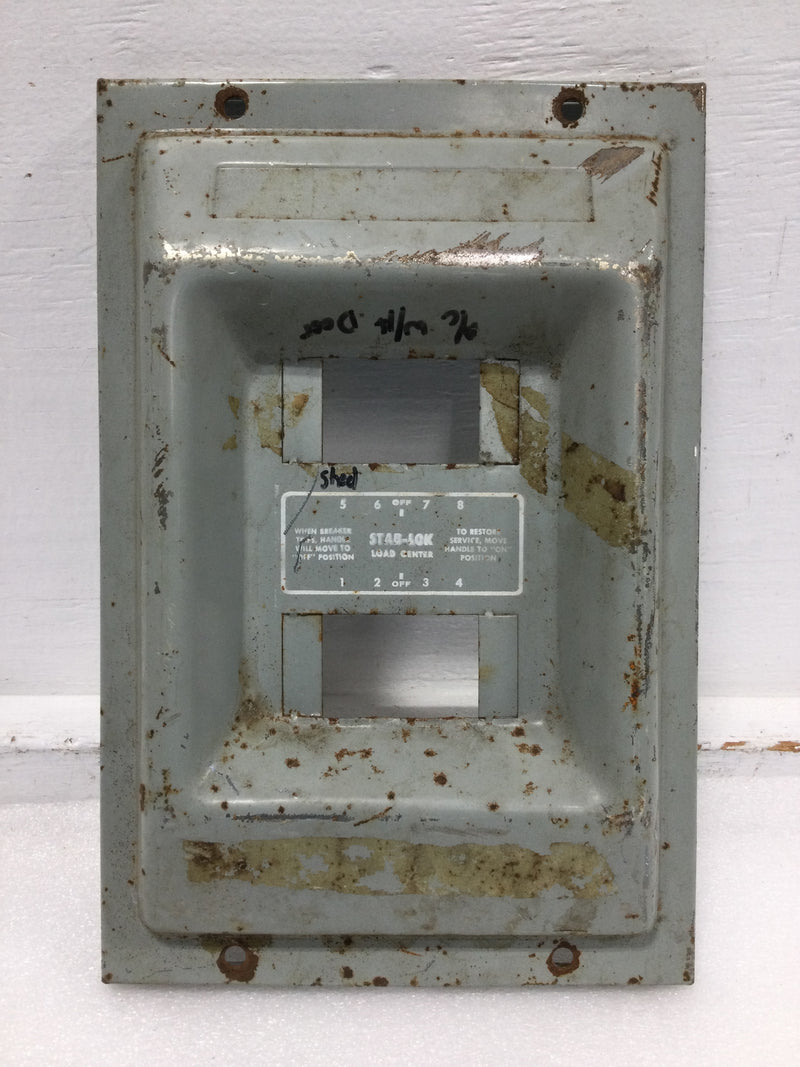 FPE 104-8S/F 100 Amp 4-8 Space 120/240V Load Center Cover Only 12 5/8" x 8 3/4"