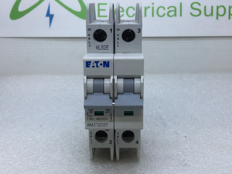 Eaton WMZT2C07 Circuit Breaker 7 Amp 480Y/277 2-Pole Unit 50/60Hz