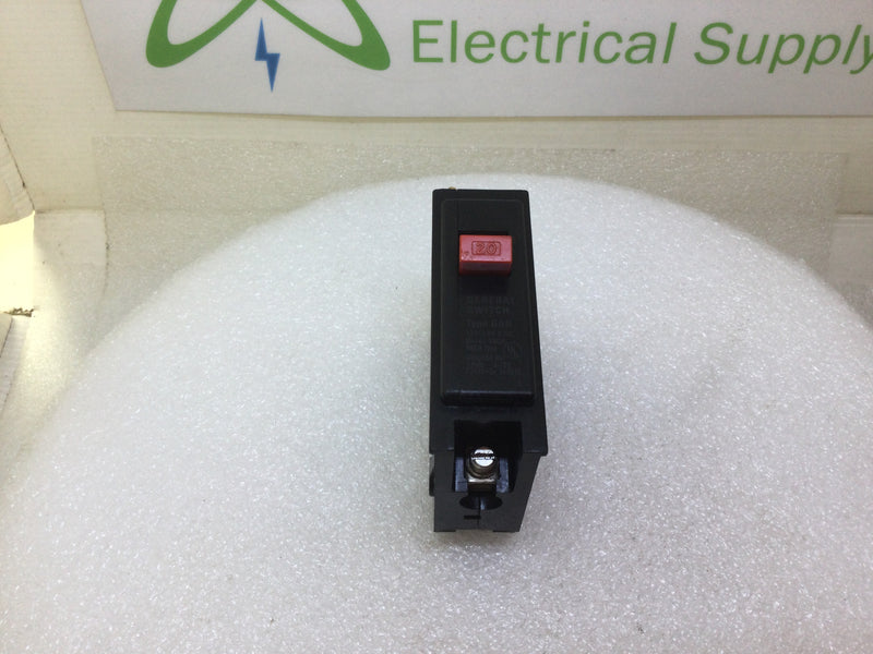 General Switch GS20H 20 Amp Single Pole Type GAB Circuit Breaker