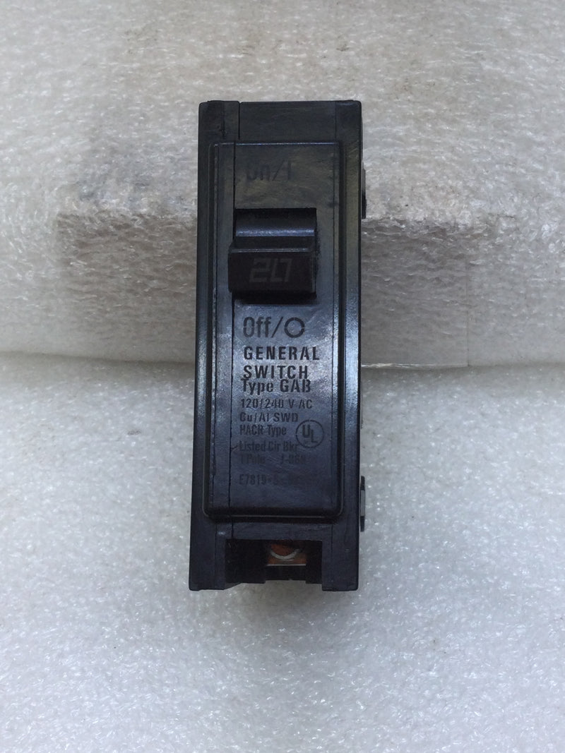 General Switch GS20H 20 Amp Single Pole Type GAB Circuit Breaker