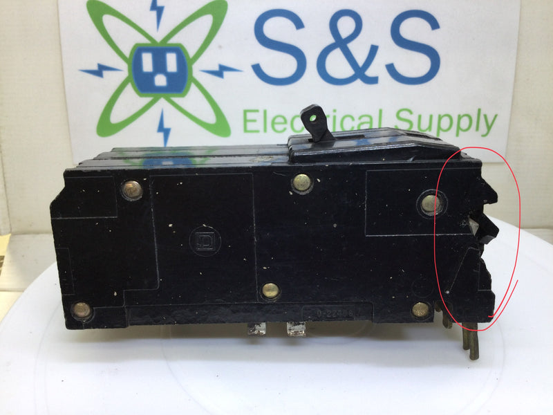 Square D Q13100 100 Amp 3 Pole 240V Plug In Circuit Breaker Q1-3100 - Long Foot