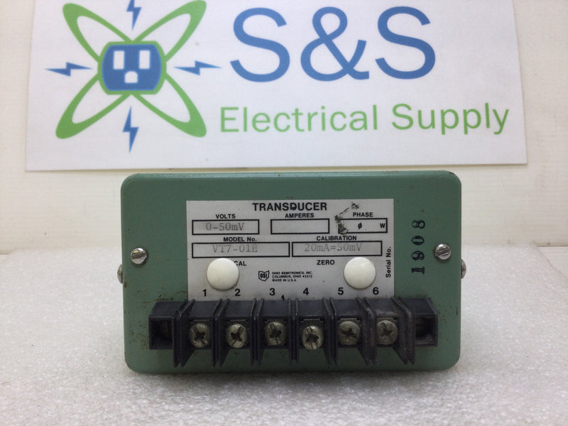 Ohio Semitronics VT7-01E Voltage Transducer 0-50mV