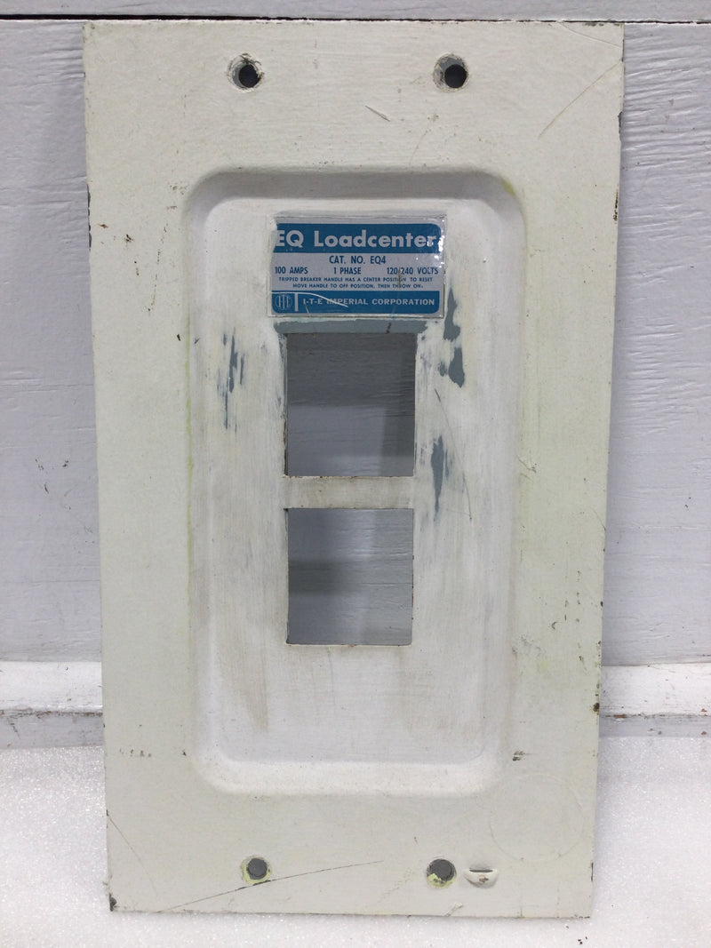 ITE EQ4F/S 100 Amp 4 Space 120/240V Dead Front Only 13 7/8" x 7 7/8"