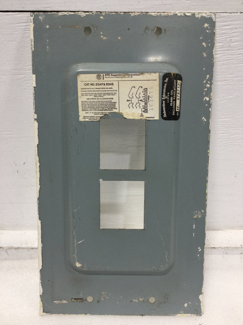 ITE EQ4F/S 100 Amp 4 Space 120/240V Dead Front Only 13 7/8" x 7 7/8"