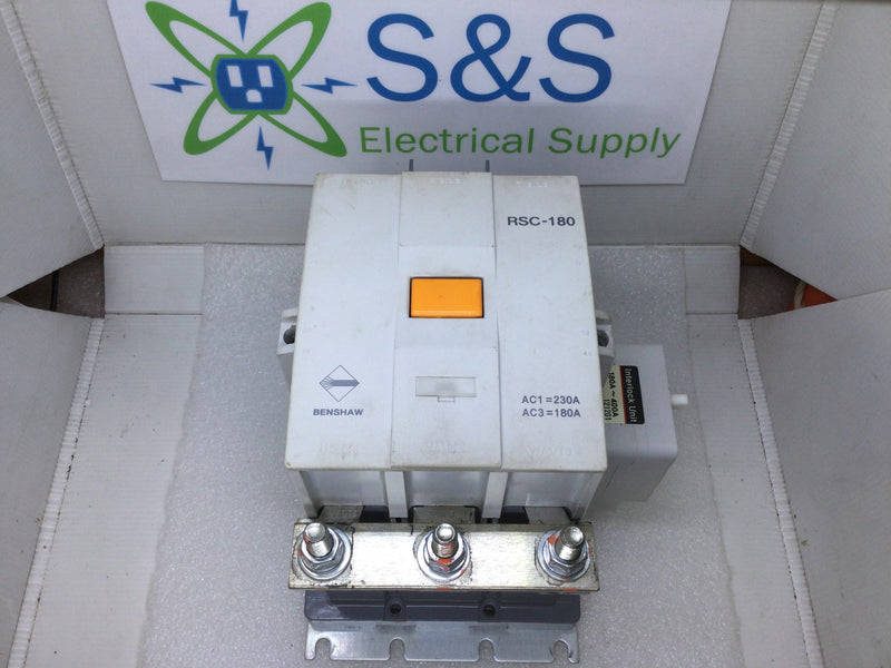 Contactor Rsc 100 Benshaw RSC-180 3 Pole Contactor 125 HP 460 volt Coil 100-240 VAC 100-